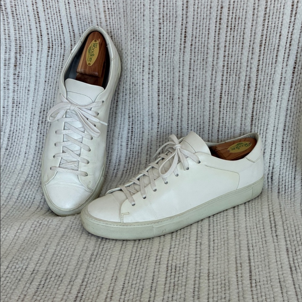 Beckett Simonon Reid White Leather Sneakers. Men’s 10.